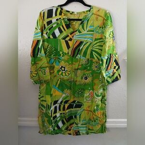 Vibrant Green Floral Patchwork Maxi Dress